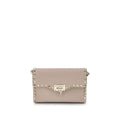 Valentino Garavani Beige Calf Leather Bos Taurus Shoulder Bag
