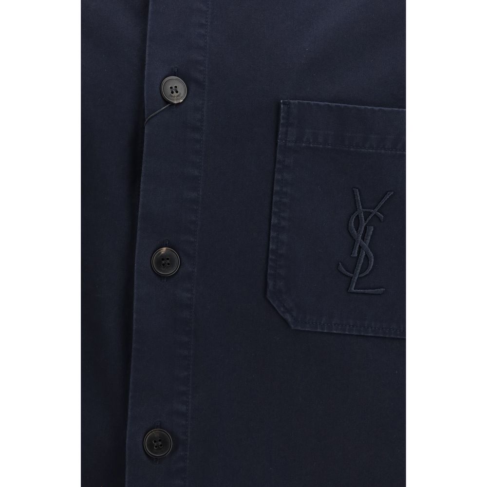 Saint Laurent Blue Cotton Denim Men's Jacket