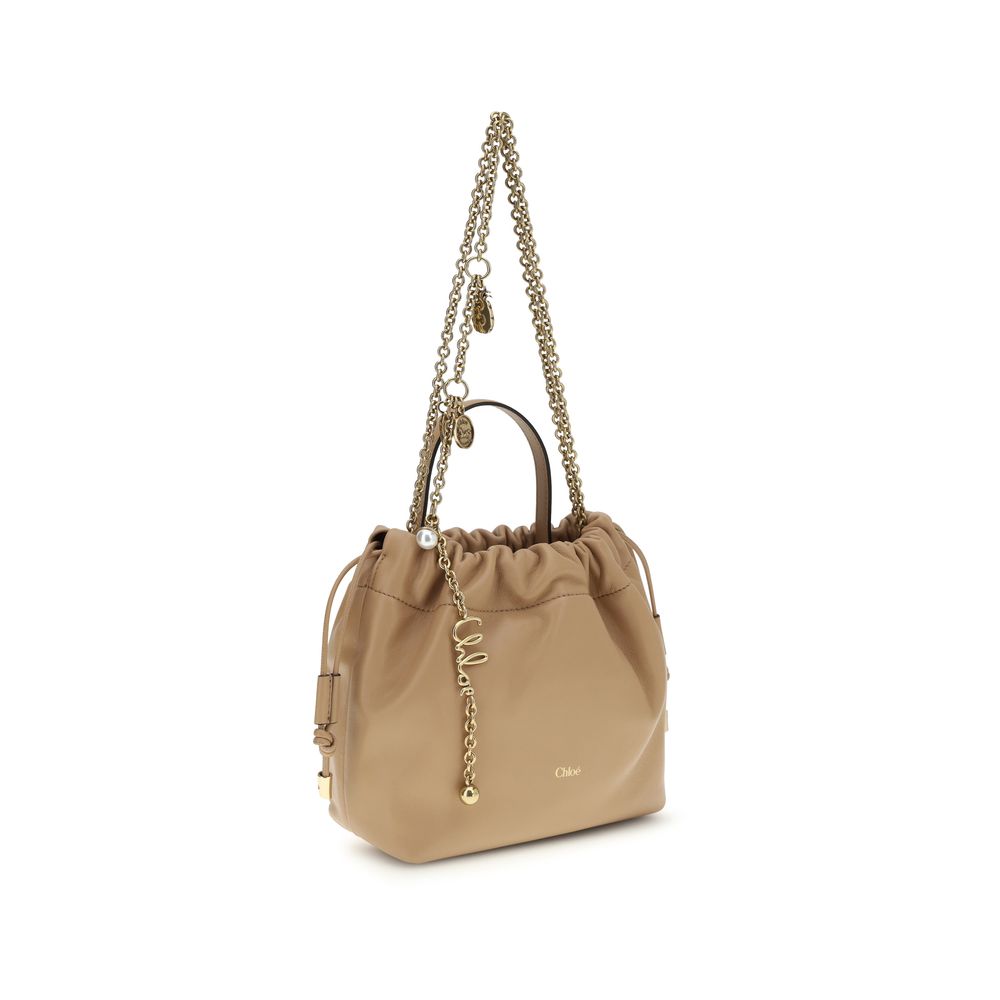 Chloé Beige Lamb Ovis Aries Aries Shoulder Women's Bag