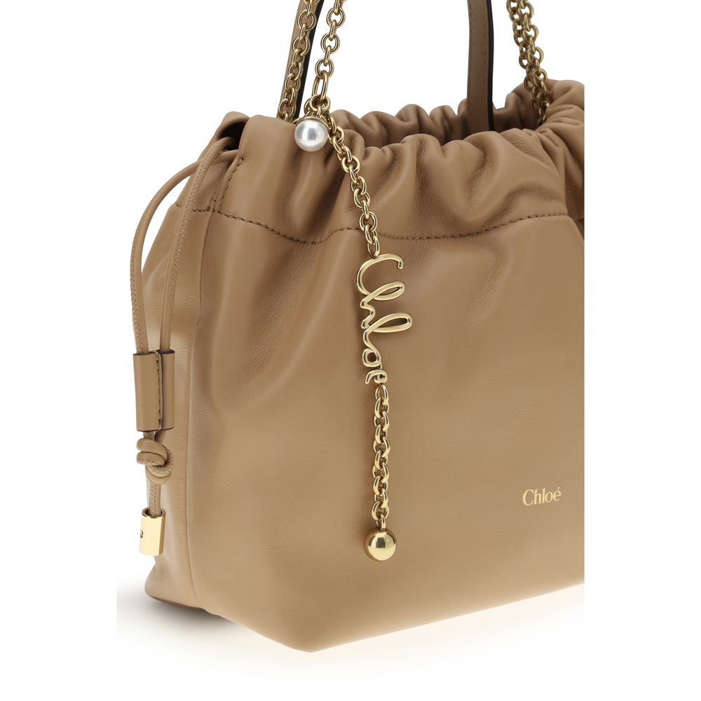Chloé Beige Lamb Ovis Aries Aries Shoulder Women's Bag