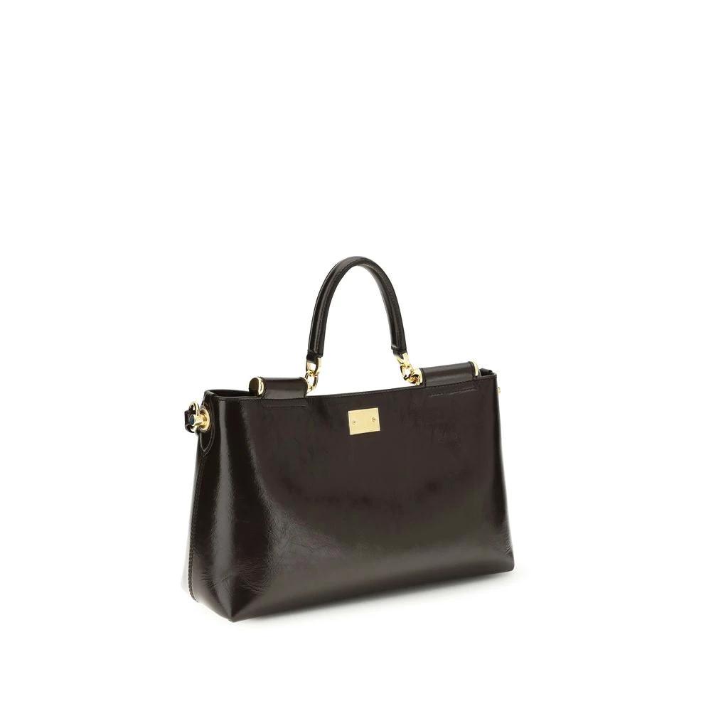 Dolce & Gabbana Brown Calf Leather Bos Taurus Shoulder Bag
