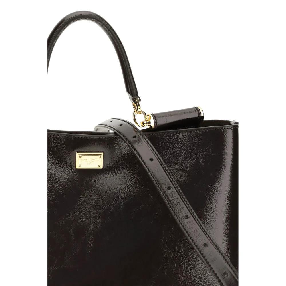 Dolce & Gabbana Brown Calf Leather Bos Taurus Shoulder Bag