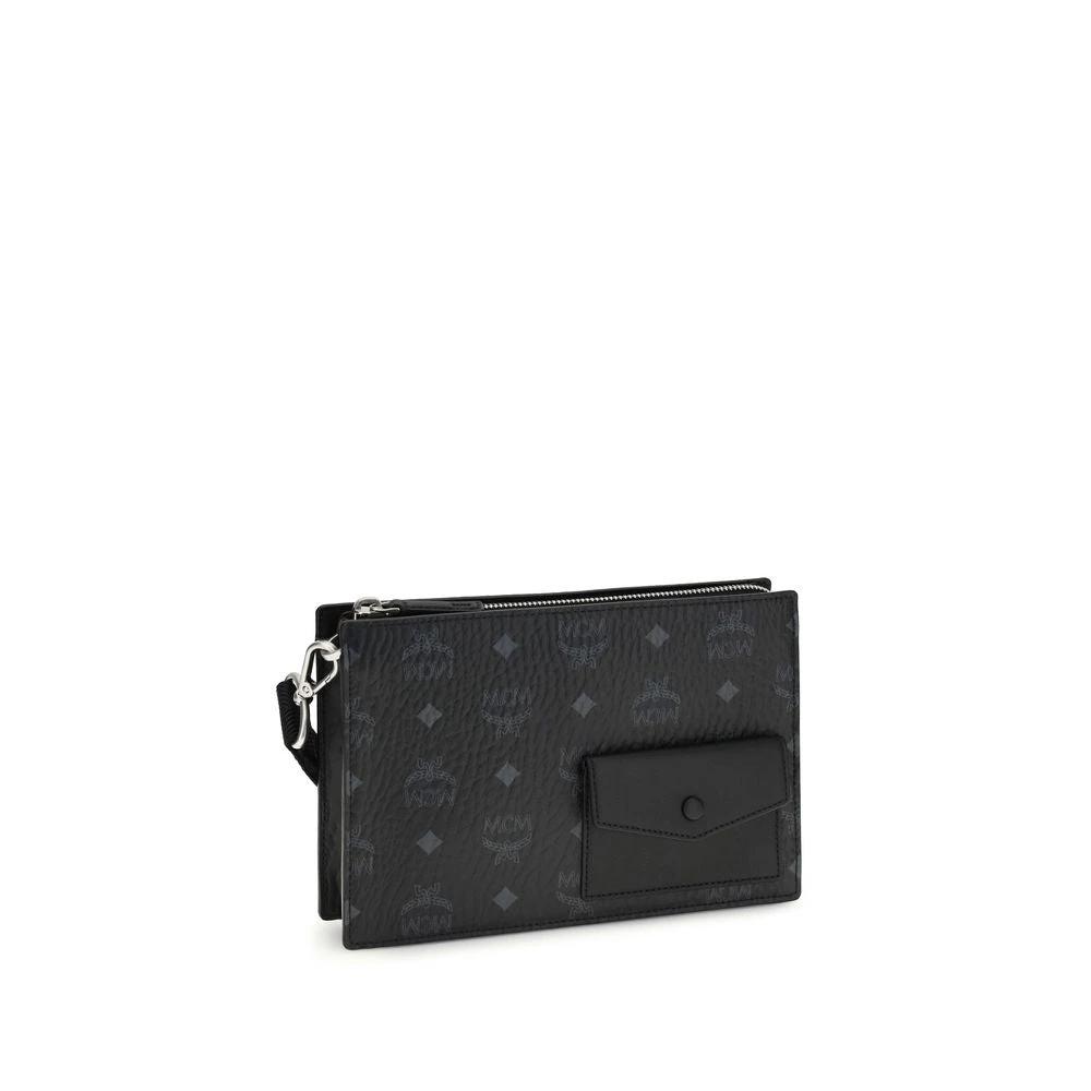 MCM Black Calf Leather Bos Taurus Shoulder Bag
