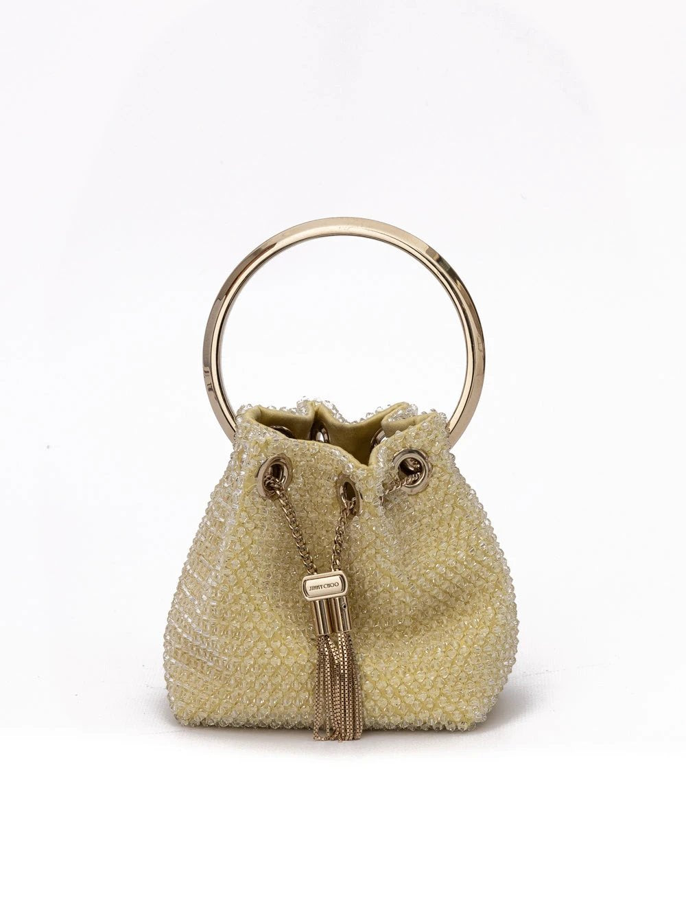 Jimmy Choo Yellow Bon Bon Micro Crystals Bucket