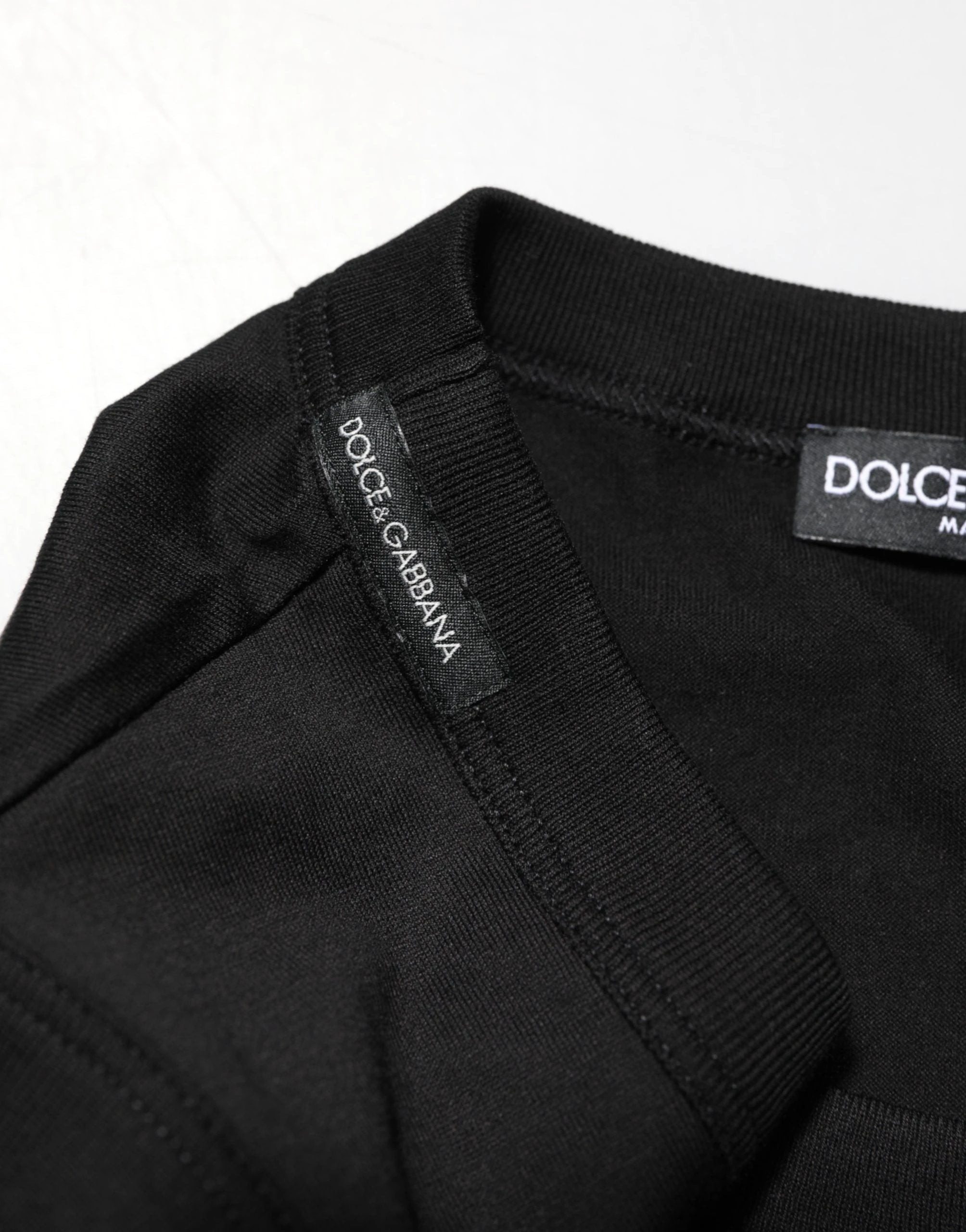 Dolce & Gabbana Black Cotton Sleeveless Men Tank Top T-shirt