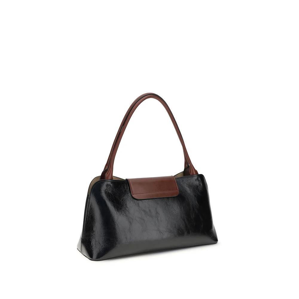 Versace Black Calf Leather Bos Taurus Shoulder Bag