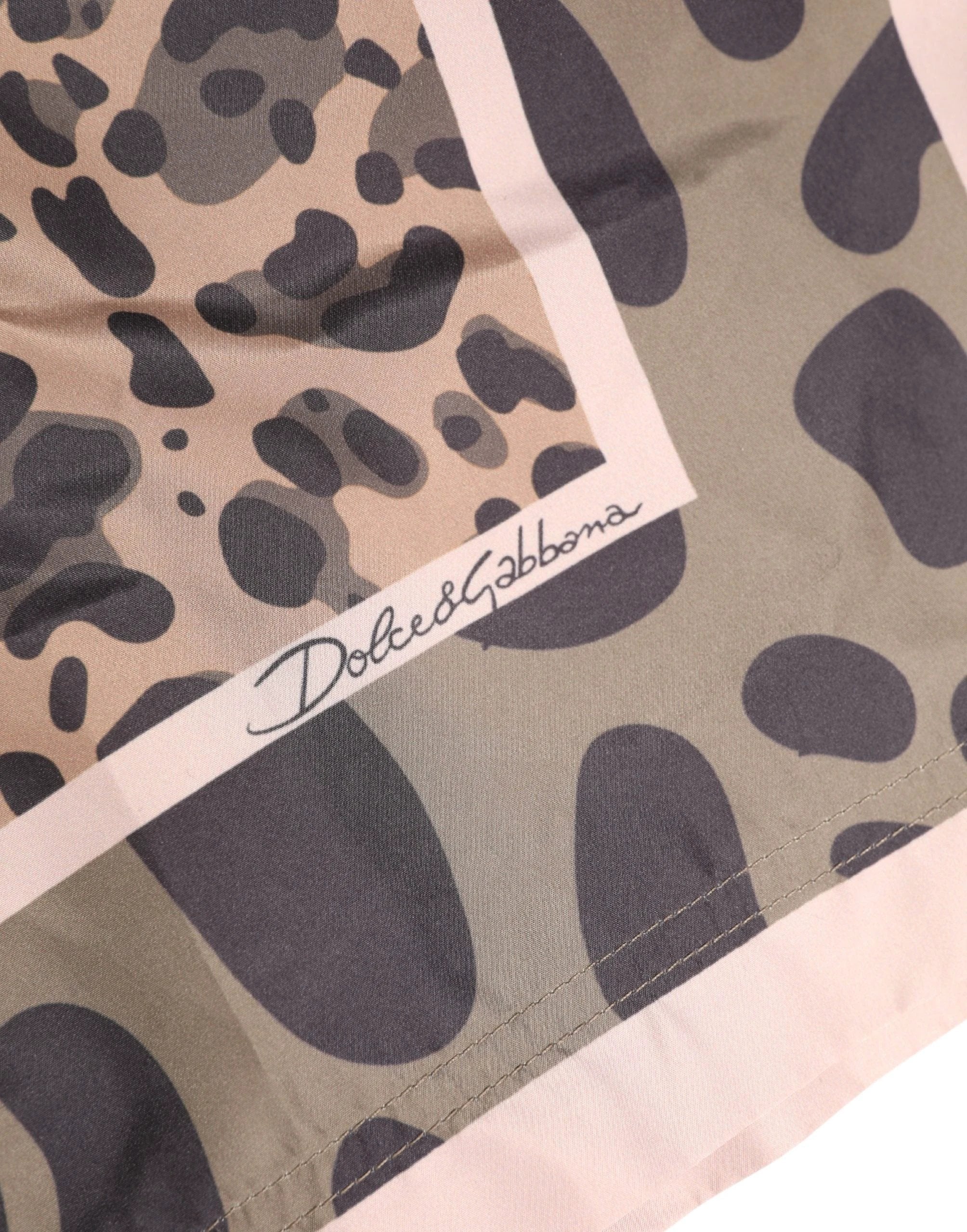 Dolce & Gabbana Multicolor Leopard Print Swim Trunks Swimwear