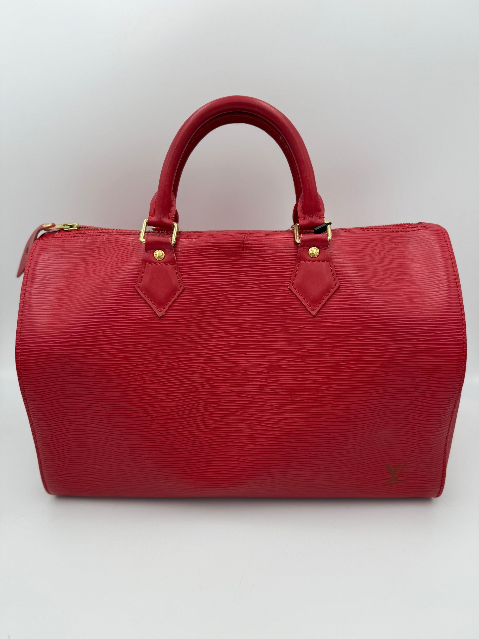 Louis Vuitton LOUIS VUITTON Speedy 35 EPI Red Women's Handbag