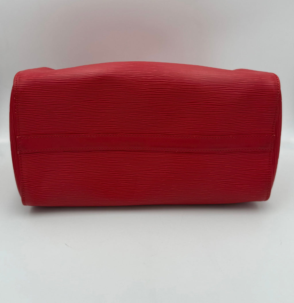 Louis Vuitton LOUIS VUITTON Speedy 35 EPI Red Women's Handbag
