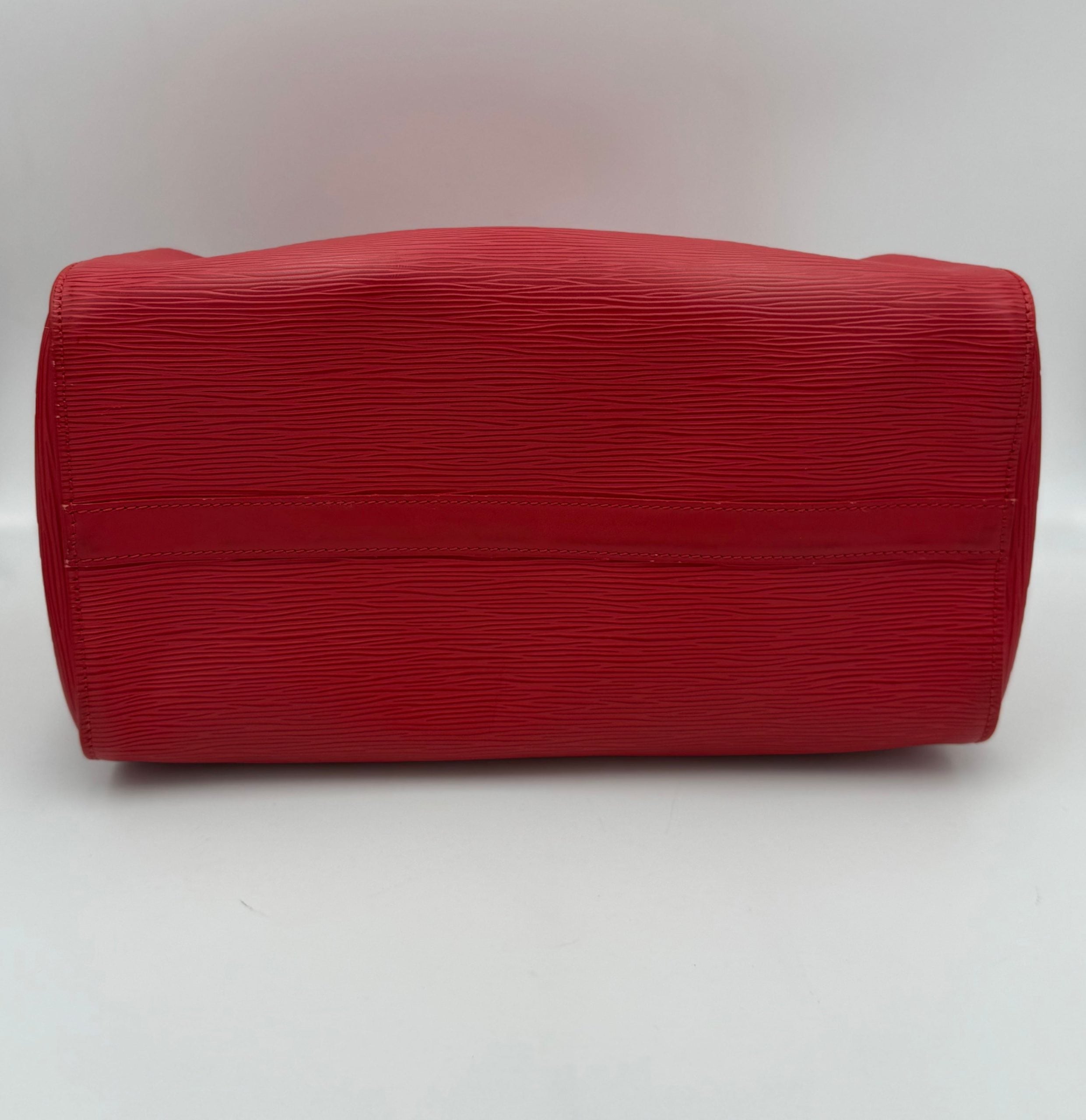 Louis Vuitton LOUIS VUITTON Speedy 35 EPI Red Women's Handbag