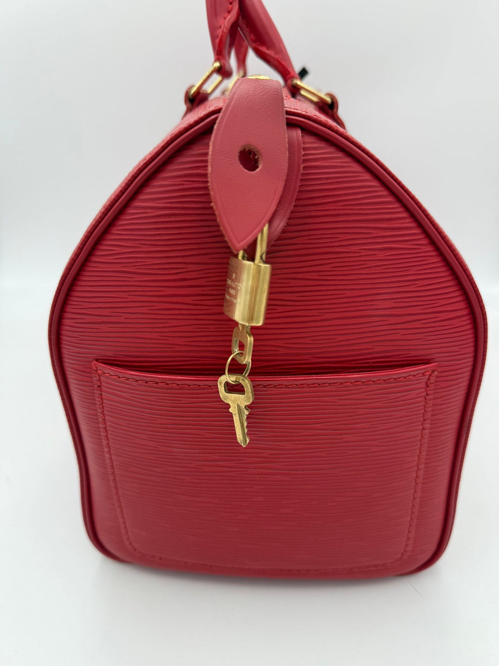 Louis Vuitton LOUIS VUITTON Speedy 35 EPI Red Women's Handbag