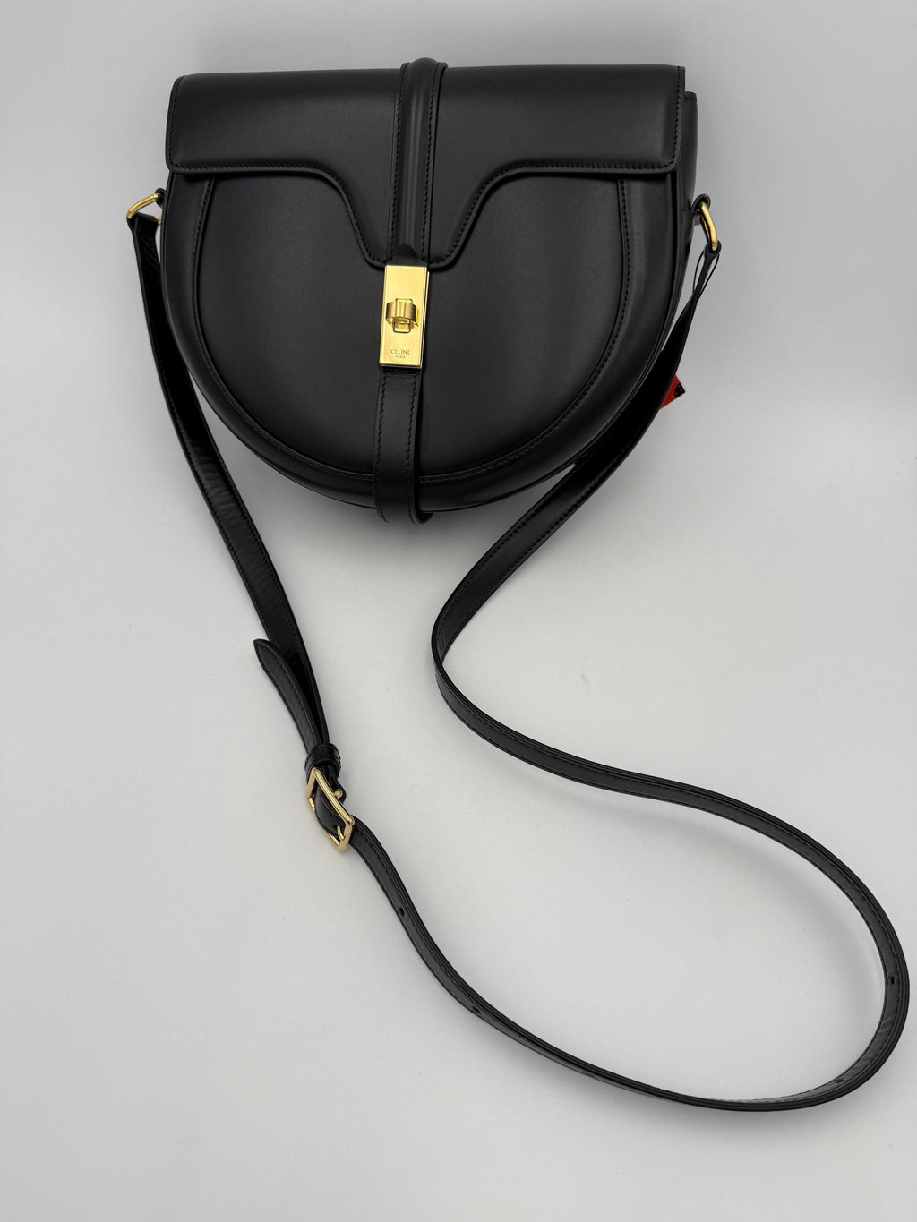 Celine CELINE Sac 16 Besace Black Large Women's Bag