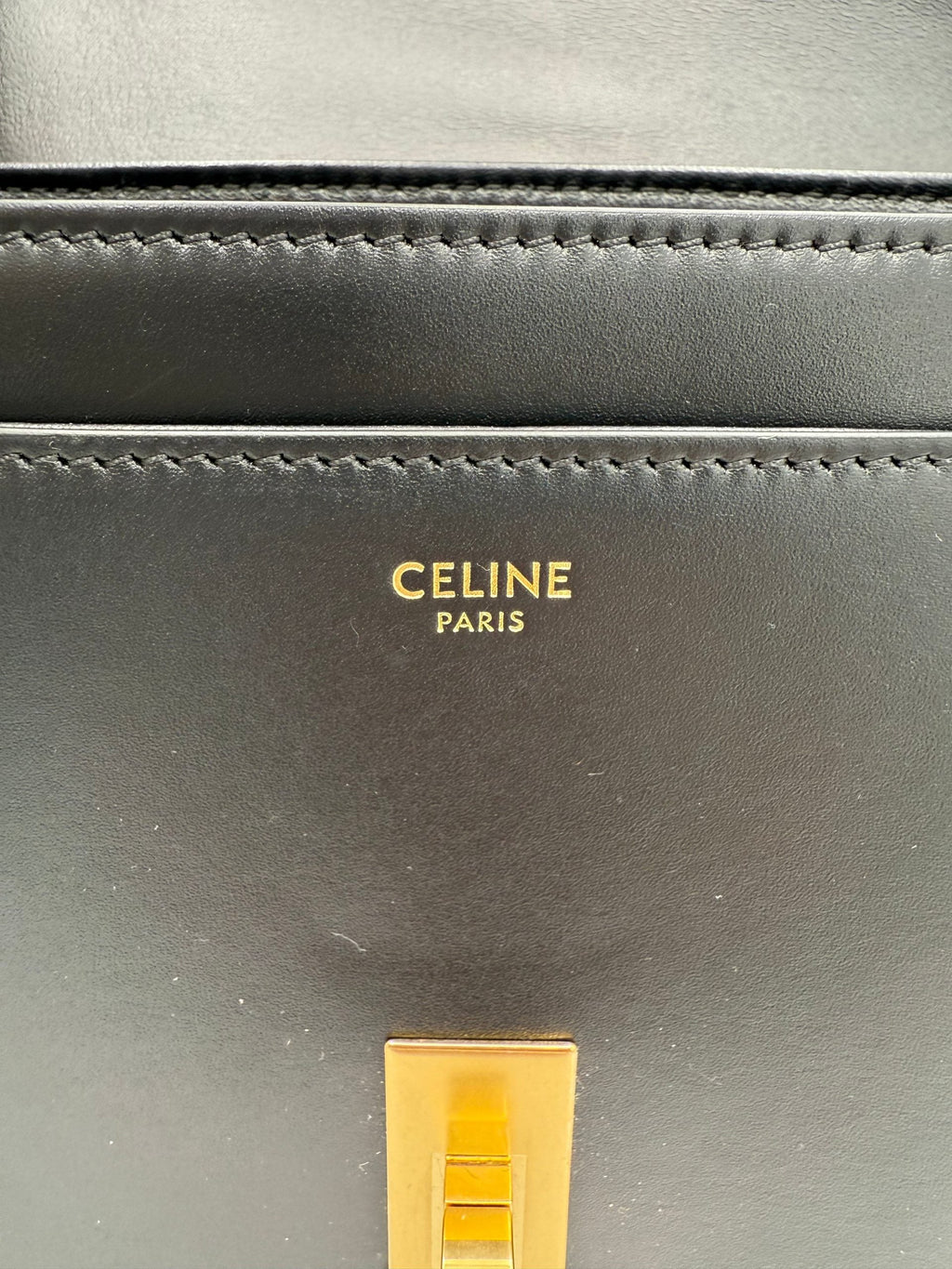 Celine CELINE Sac 16 Besace Black Large Women's Bag