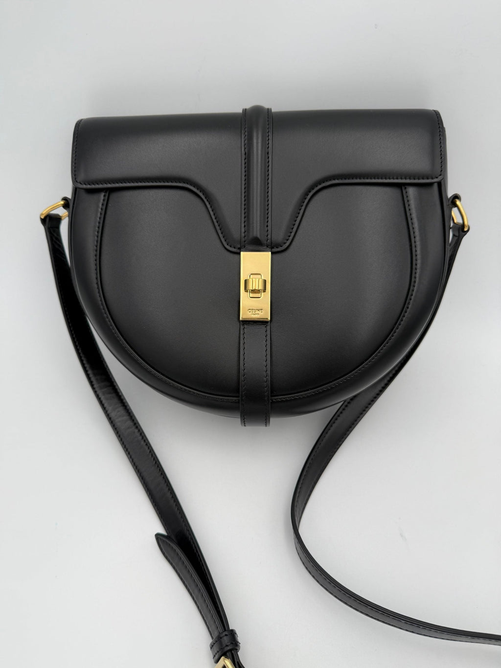 Celine CELINE Sac 16 Besace Black Large Women's Bag