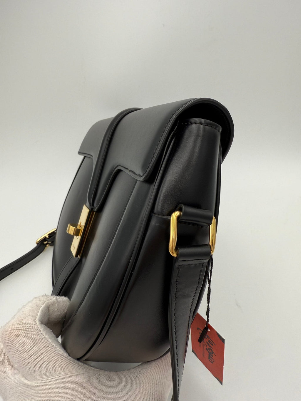 Celine CELINE Sac 16 Besace Black Large Women's Bag