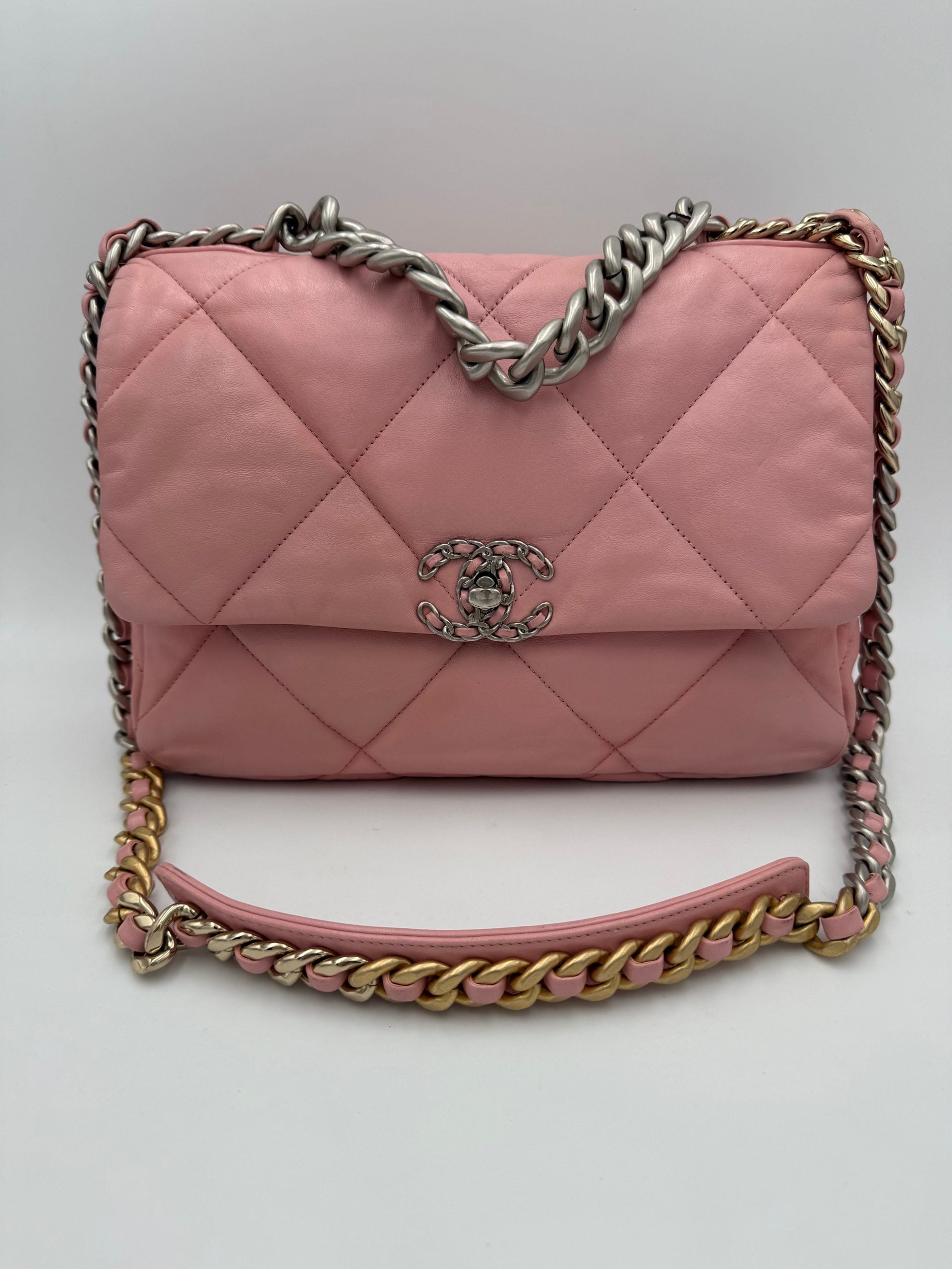 Chanel CHANEL 19 Medium Pink Women's Handbag