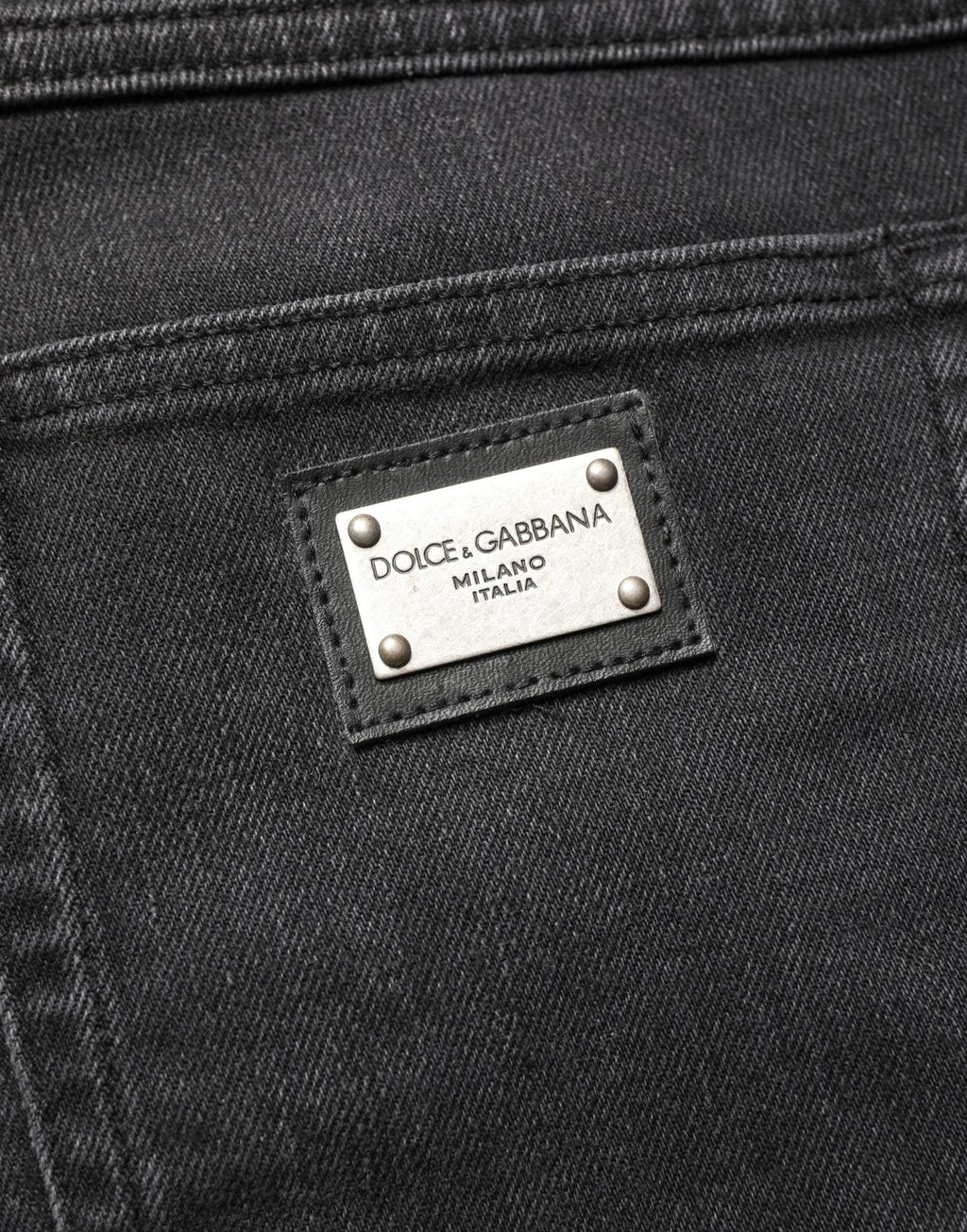 Dolce & Gabbana Black Cotton Stretch Regular SkinnyDenim Jeans
