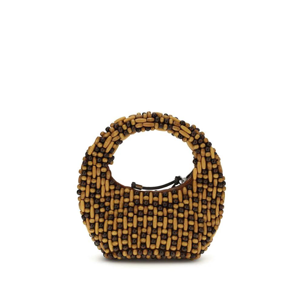 Staud Brown Other Fibres Handbag