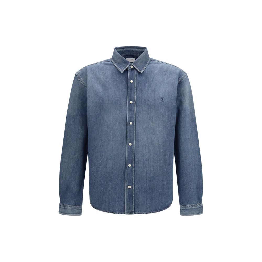 Saint Laurent Blue Denim Men's Shirt