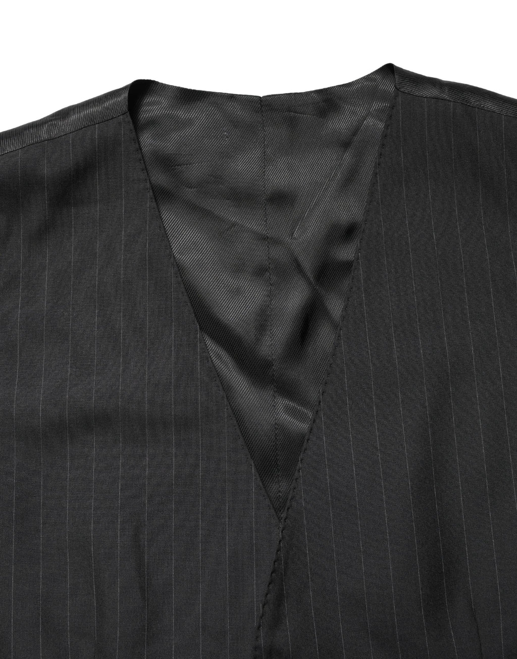 Dolce & Gabbana Black Stripe Single Breasted Waistcoat Vest