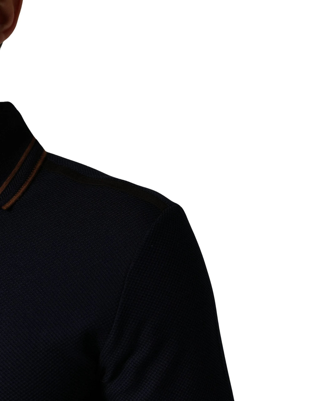 Dolce & Gabbana Dark Blue Silk Short Sleeve Men Polo T-shirt