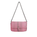 Marc Jacobs Neon Pink The Monogram Leather J Marc Mini Shoulder Bag Crossbody