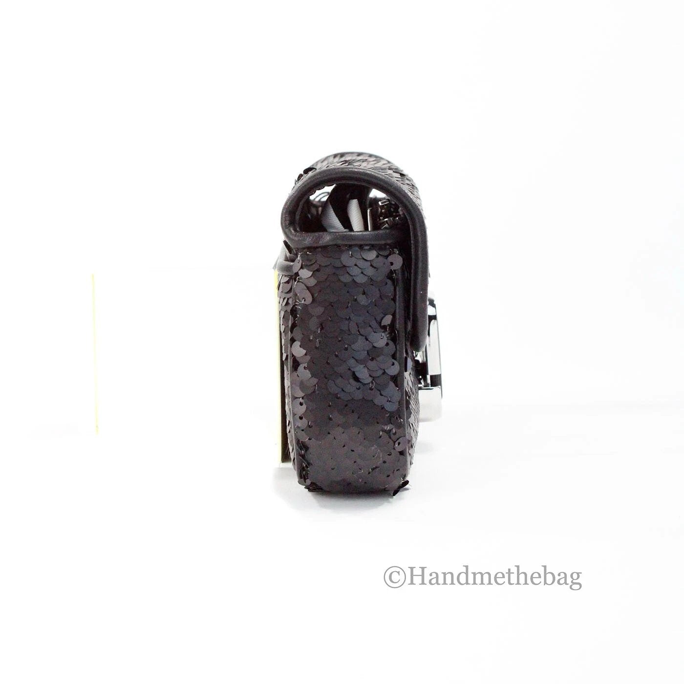 Marc Jacobs The Mini J Marc Shoulder Bag Black Sequined Crossbody Bag