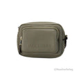 Burberry Burberry Small Branded Dark Fern Green Grainy Leather Camera Crossbody Women's Bag