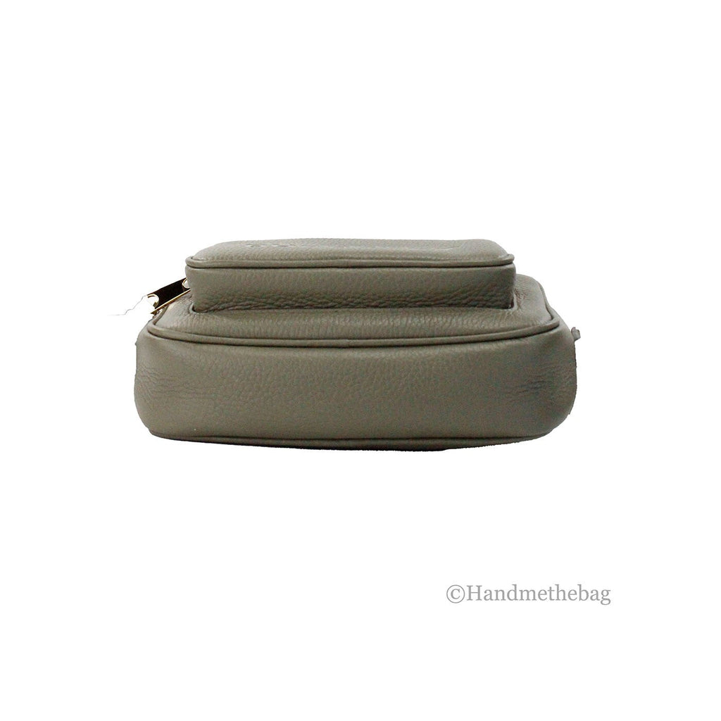 Burberry Burberry Small Branded Dark Fern Green Grainy Leather Camera Crossbody Women's Bag