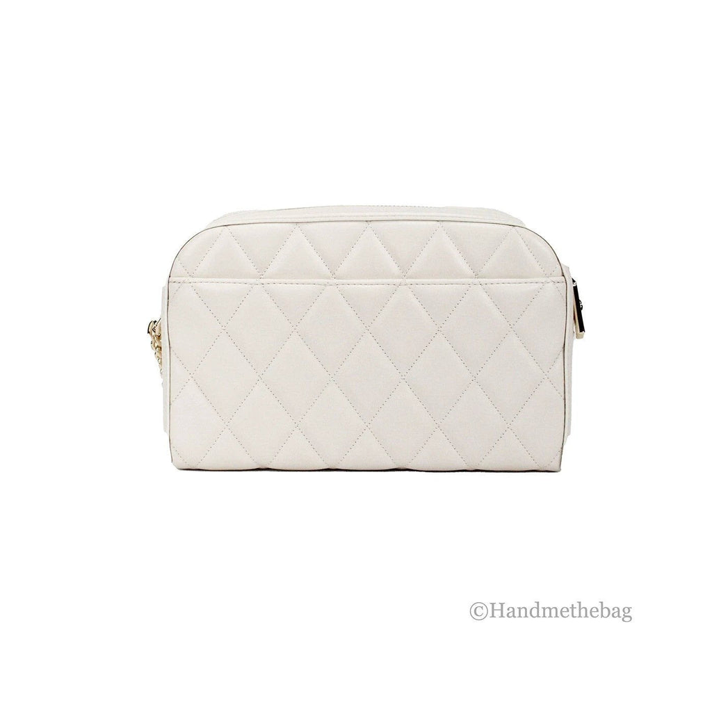 Kate Spade Carey Mini Parchment Quilted Smooth Leather Camera Crossbody Handbag