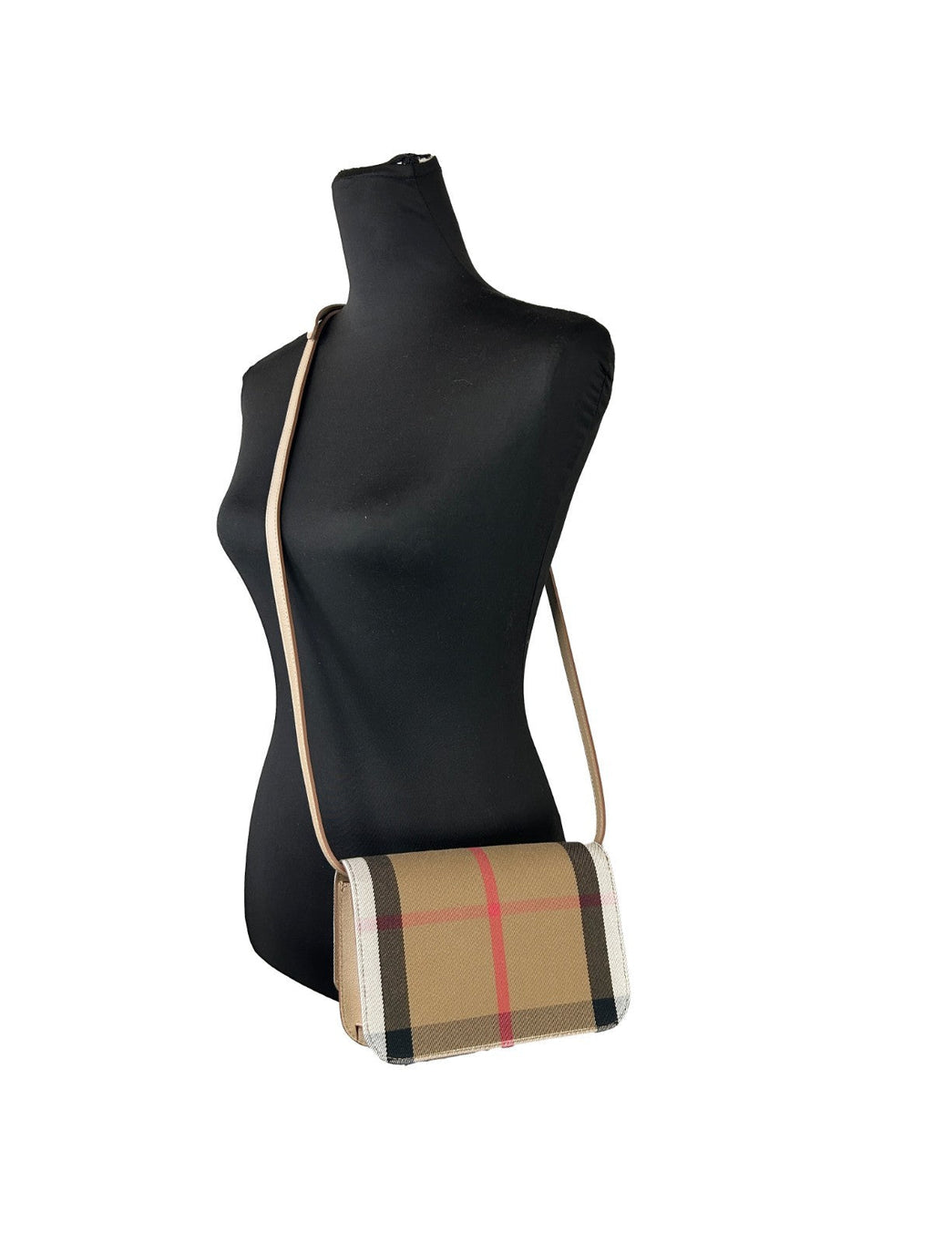Burberry Burberry Small Leather Madison Crossbody Check Women's Bag