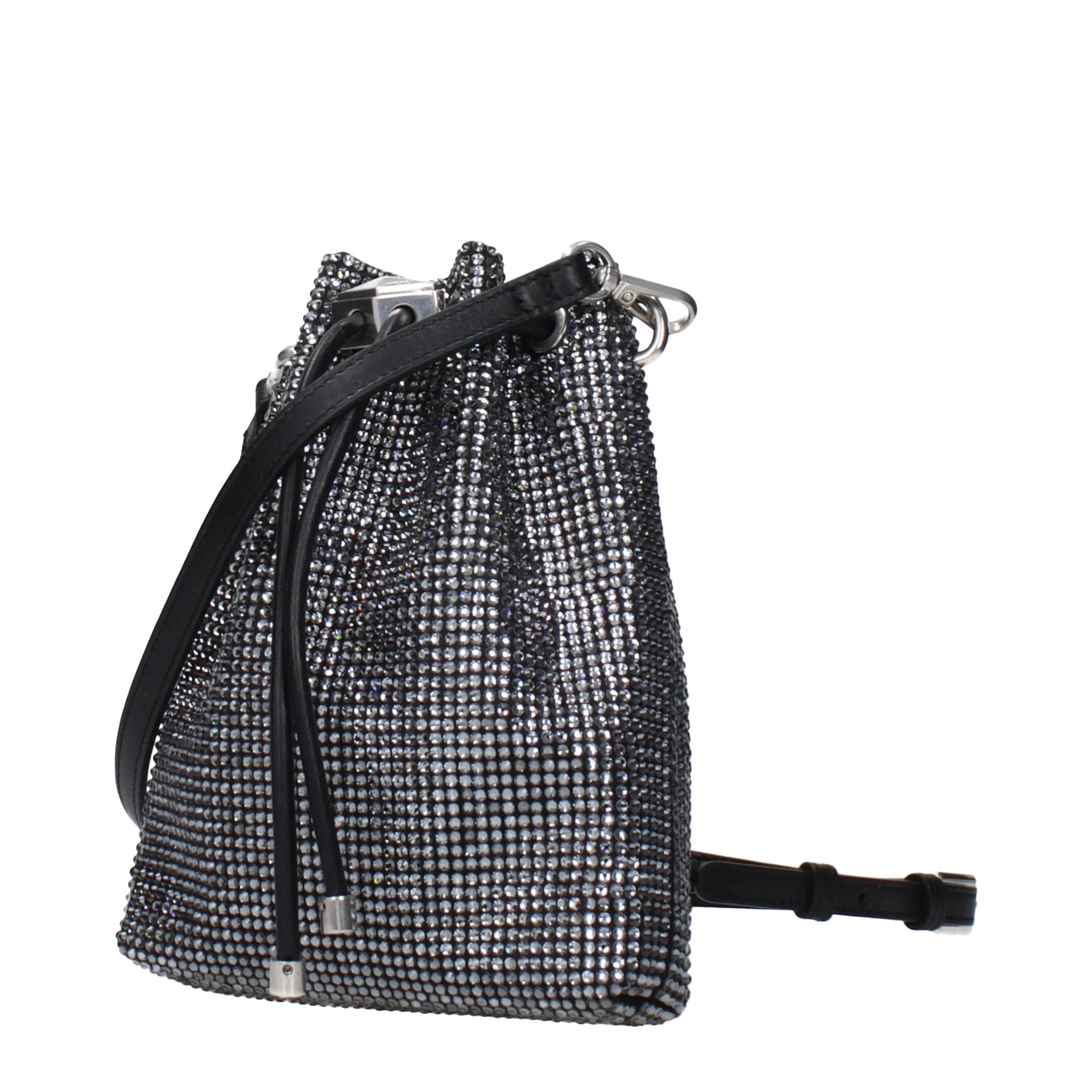 Jimmy Choo Black Satin Crossbody Bag