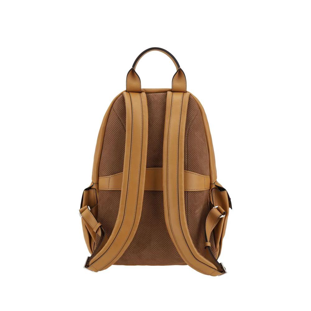 Brunello Cucinelli Brown Calf Leather Bos Taurus Backpack