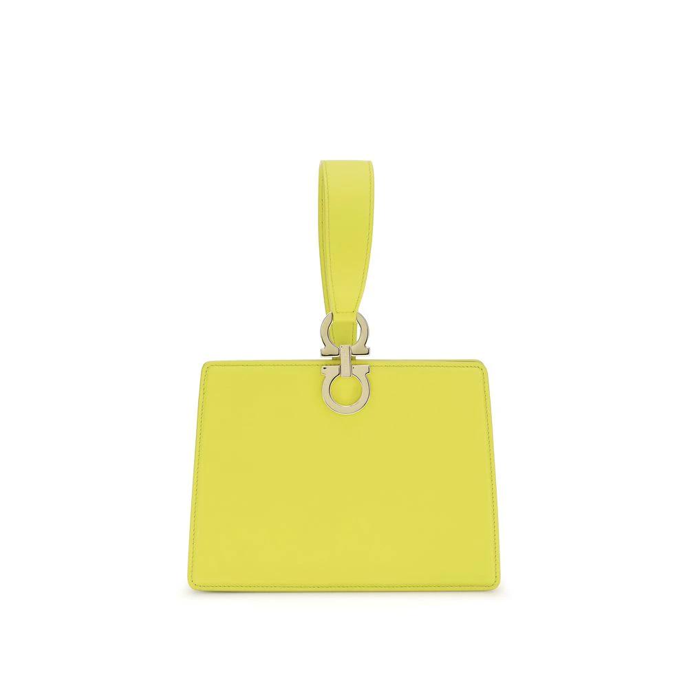Ferragamo Bicolor Calf Leather Bos Taurus Clutch Bag