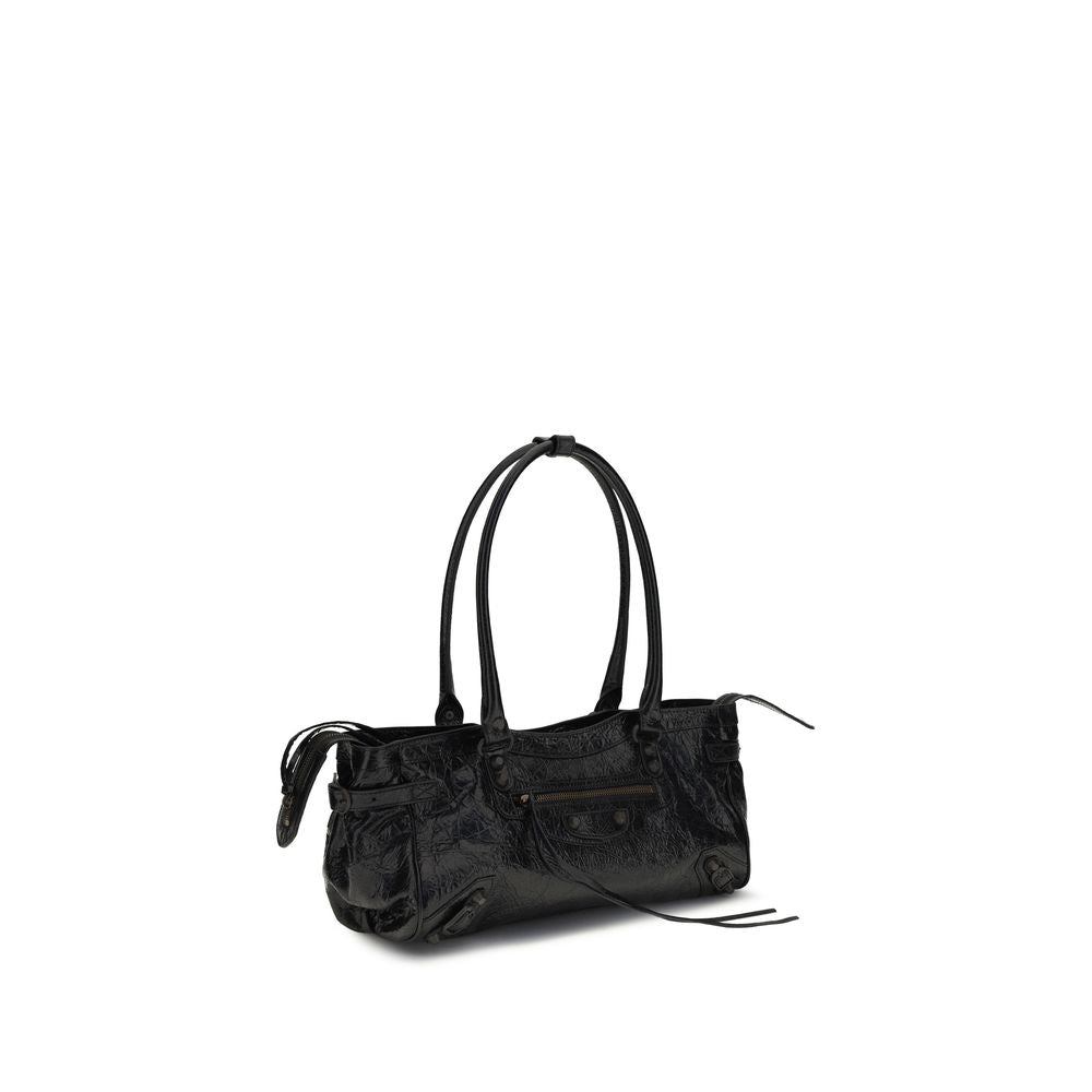 Balenciaga Black Calf Leather Bos Taurus Shoulder Women's Bag