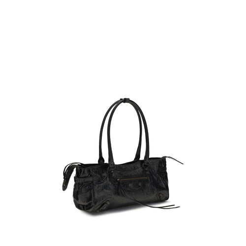Balenciaga Black Calf Leather Bos Taurus Shoulder Women's Bag