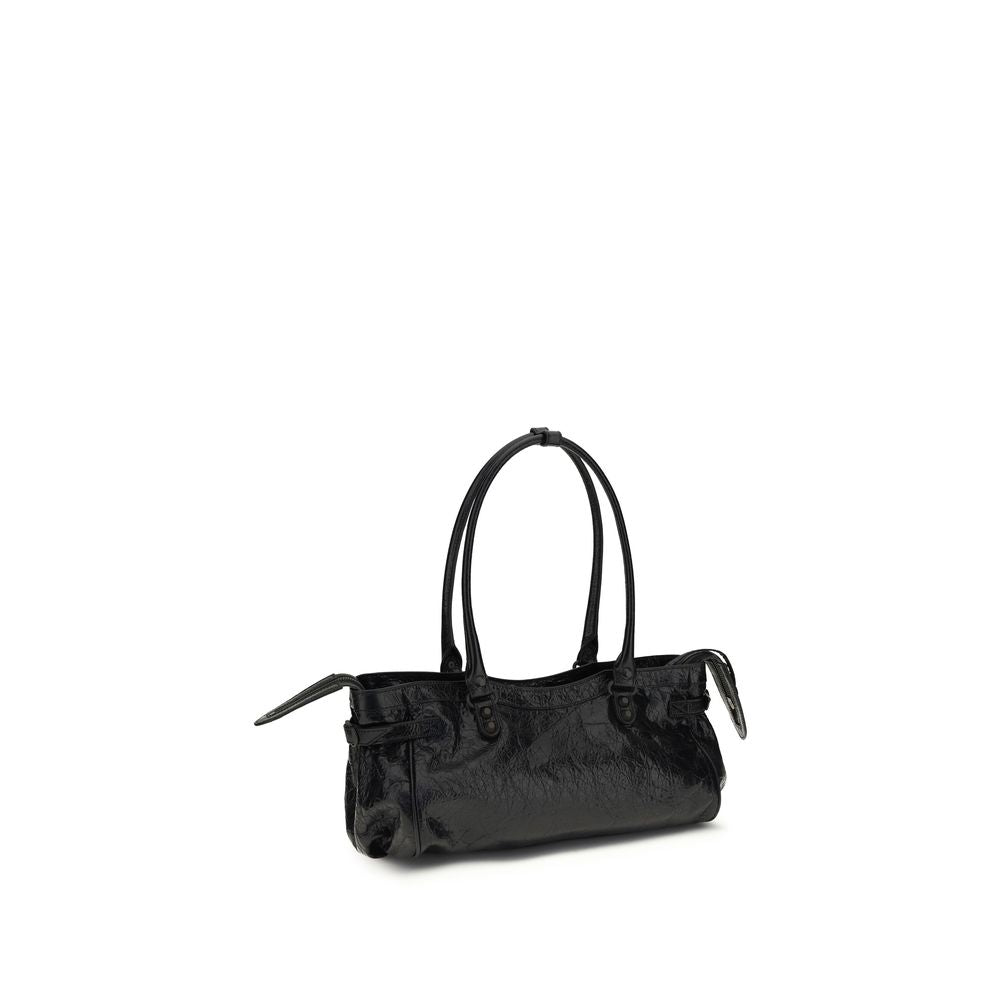 Balenciaga Black Calf Leather Bos Taurus Shoulder Women's Bag