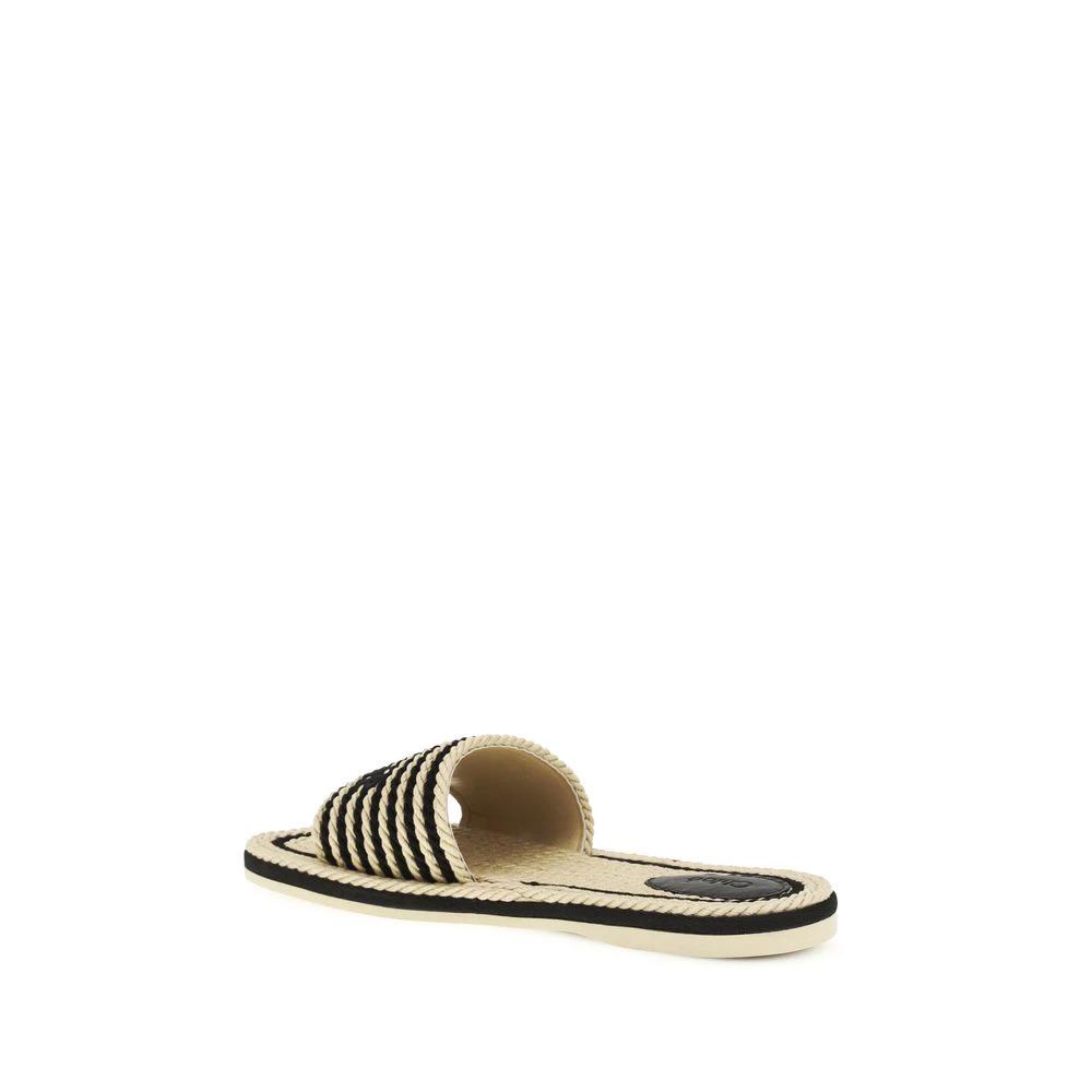 Chloé Multicolor Raffia Sandals