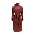 Saint Laurent Bordeaux Polyamide Trench Women's Coat