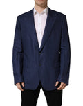 Dolce & Gabbana Blue Single Breasted 2 Button Suit Jacket