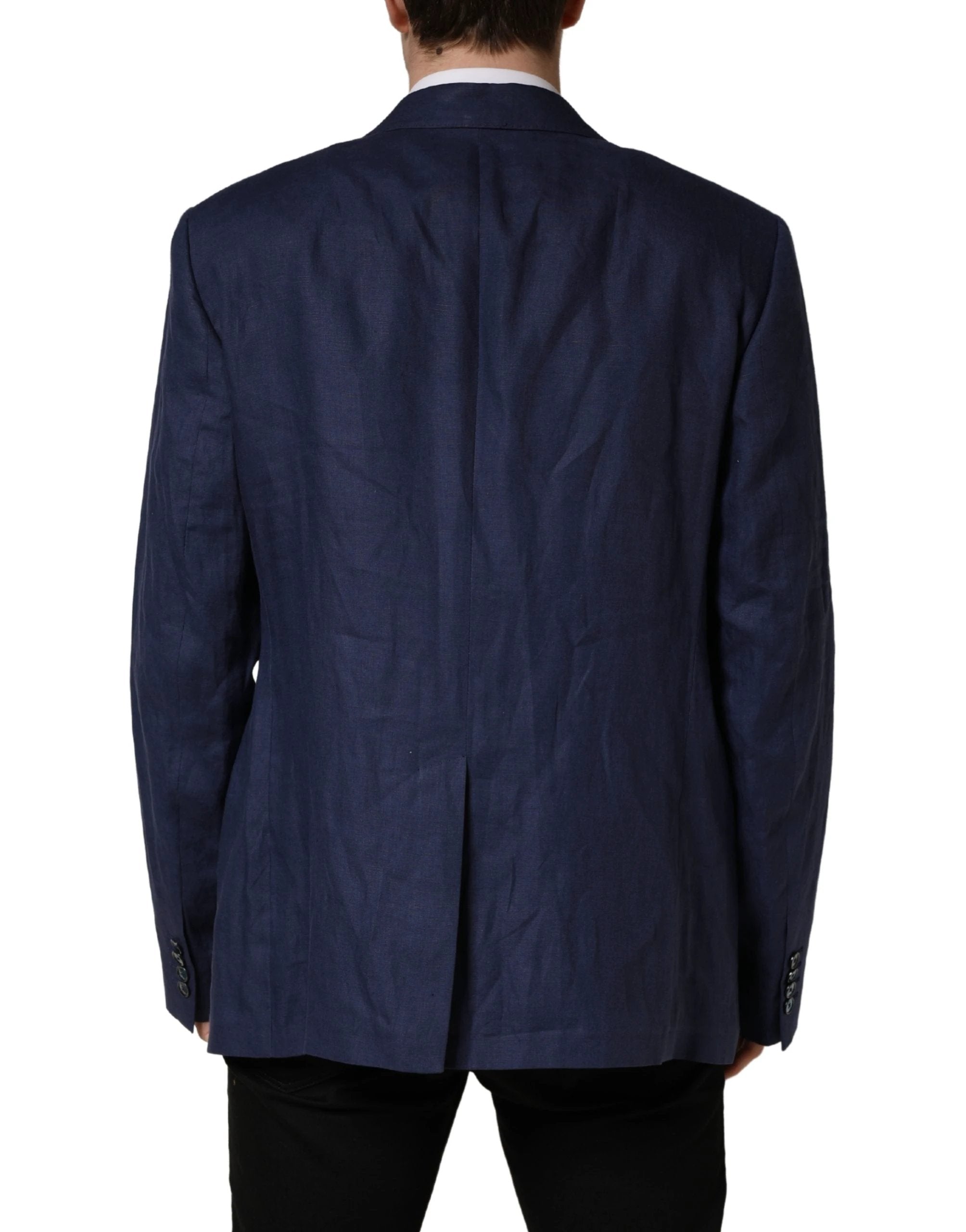 Dolce & Gabbana Blue Single Breasted 2 Button Suit Jacket