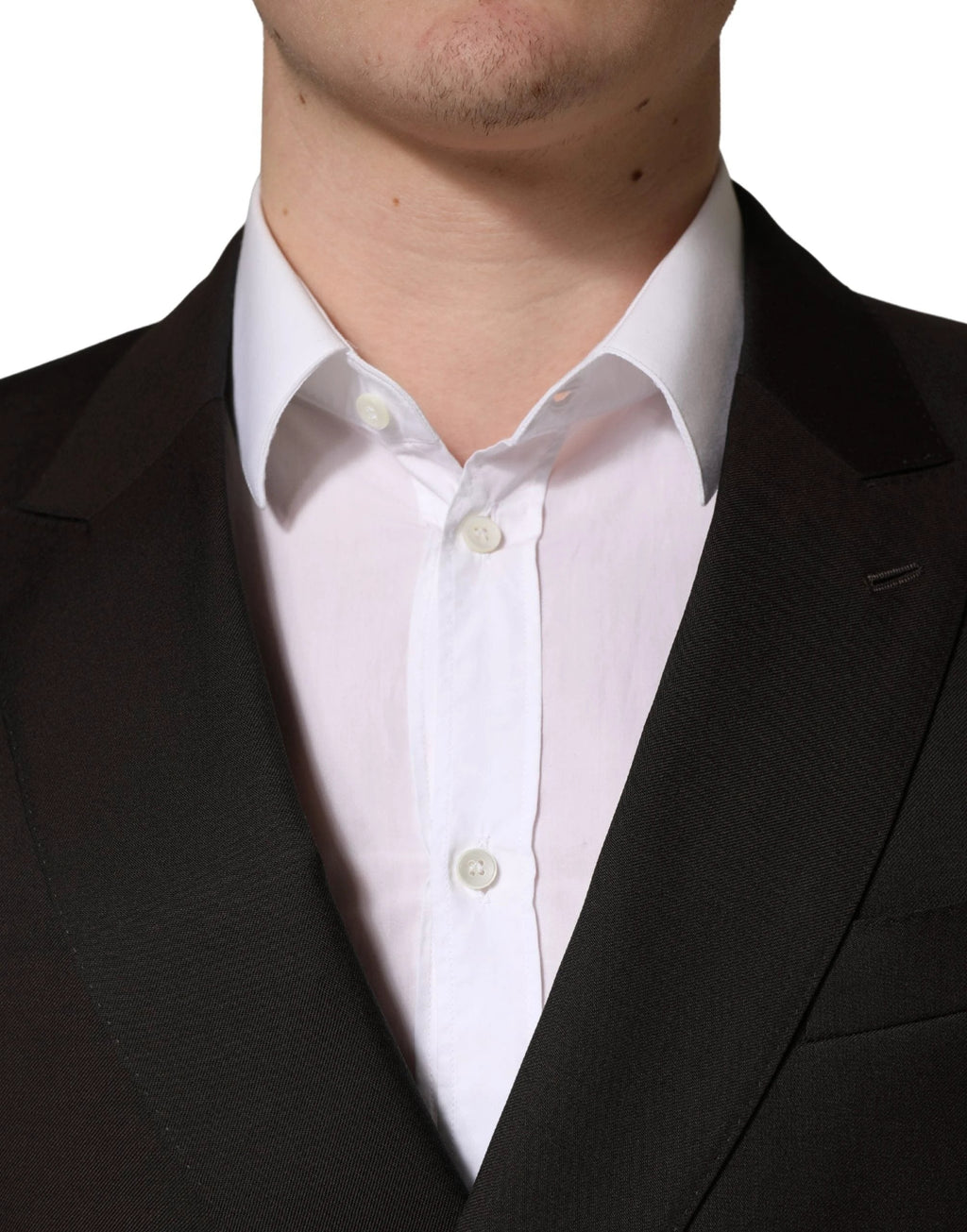Dolce & Gabbana Dark Violet Wool Double Breasted Suit Jacket