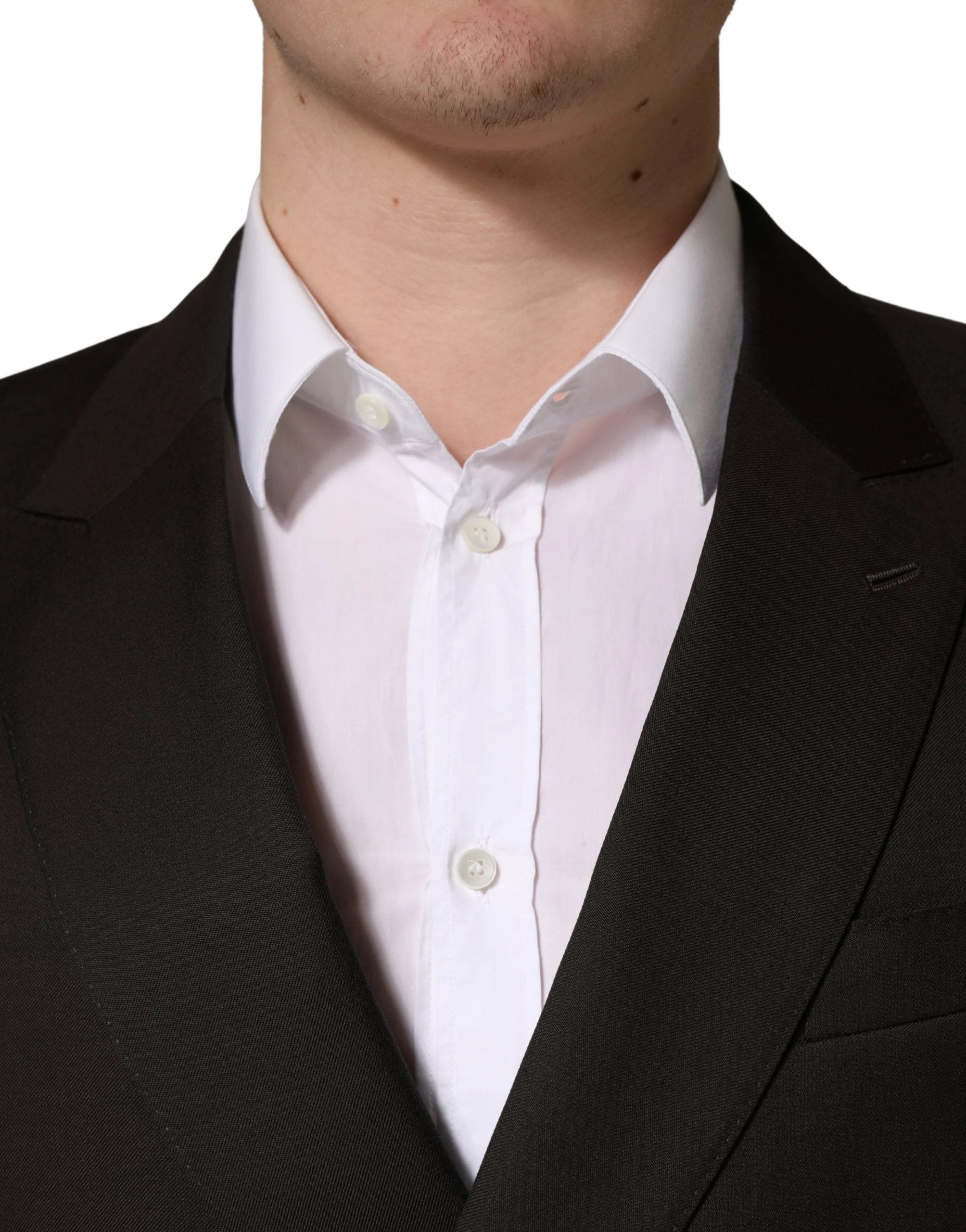Dolce & Gabbana Dark Violet Wool Double Breasted Suit Jacket