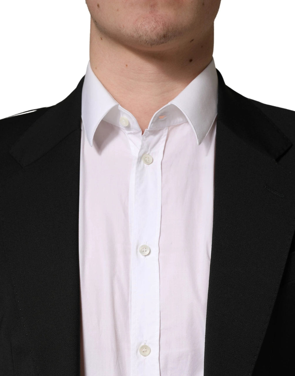 Dolce & Gabbana Black Polyester 2 Buttons Men Suit Jacket