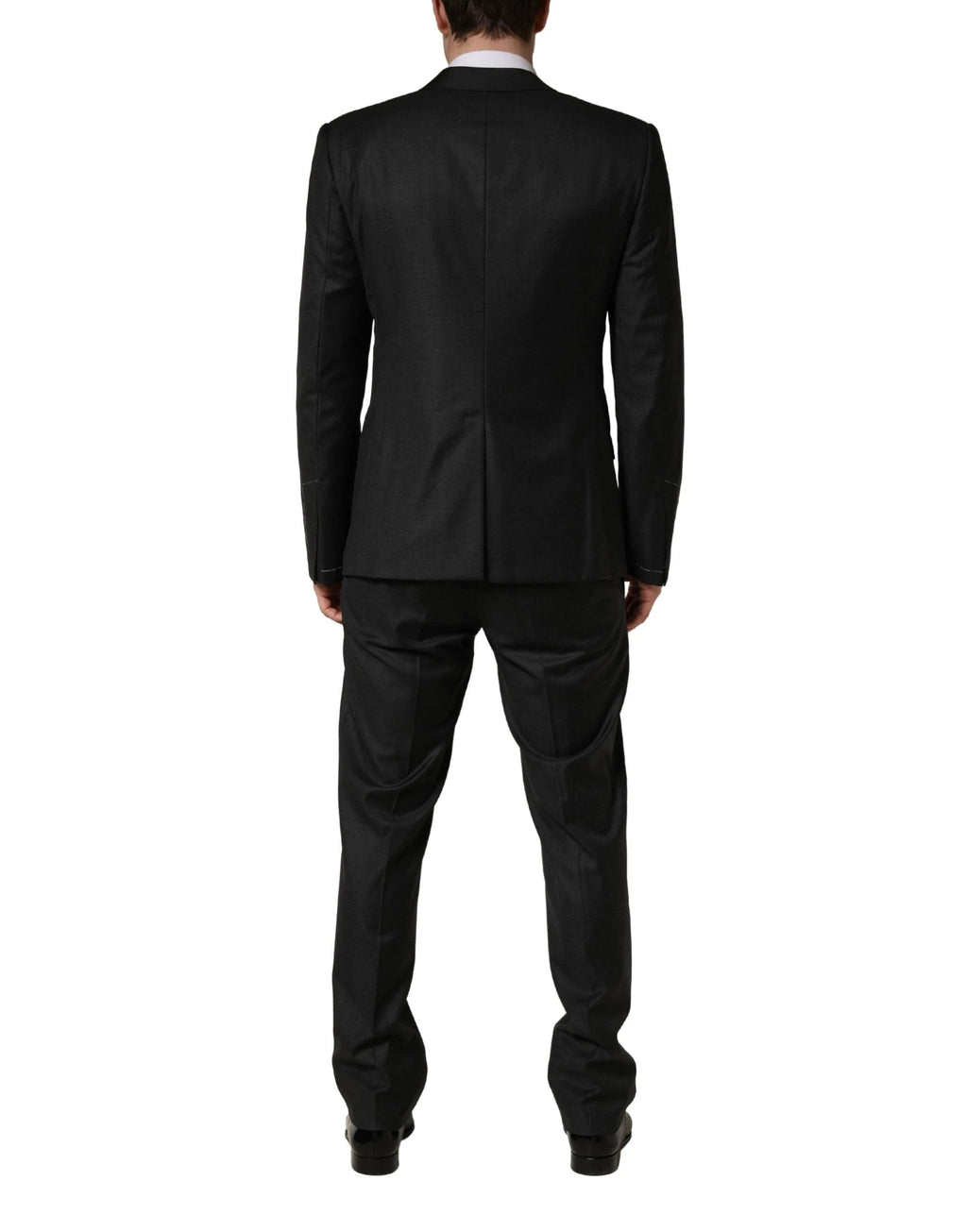 Dolce & Gabbana Black Wool Slim Fit Formal 3 Piece Men Suit