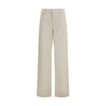 Fendi Beige Cotton Straight-Leg Women's Jeans