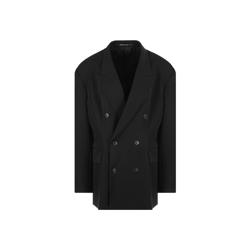 Balenciaga Black Wool Women's Coat