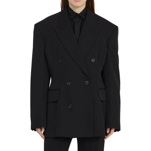 Balenciaga Black Wool Women's Coat