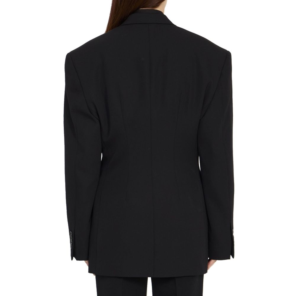 Balenciaga Black Wool Women's Coat