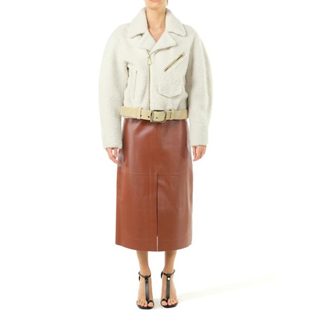 Chloé Beige Polyester Biker Women's Jacket